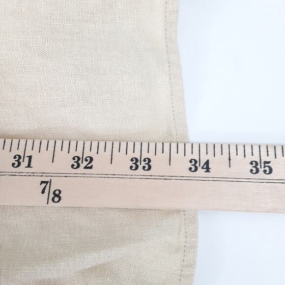 Vintage 1980s Linen Blend Tunic Top Lagenlook Bohemian Button Down M Festival - Picture 10 of 11